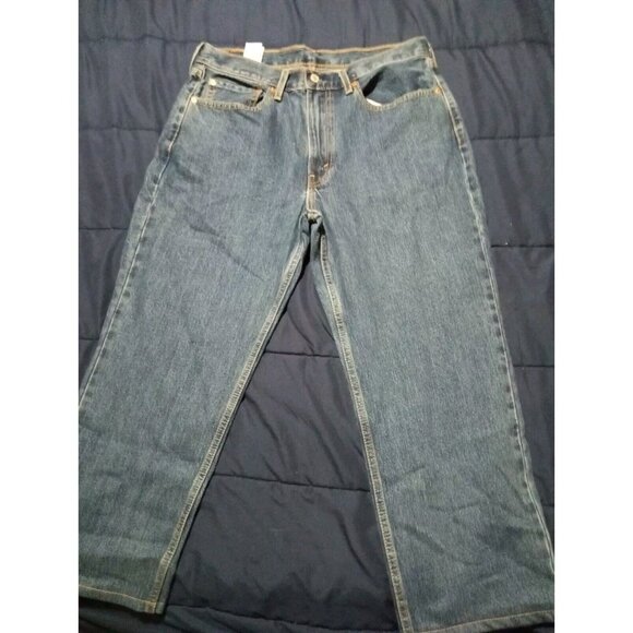 Levi's Y2K 550 Jeans 34 X 29 Relaxed Fit‎ Tapered Leg Blue Dark Wash - Picture 1 of 5